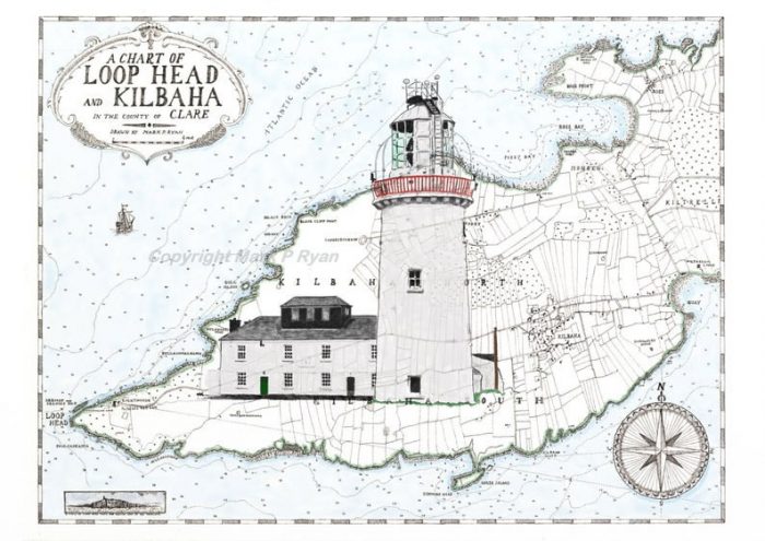 Loop Head Lighthouse Illustrated by Mark P Ryan