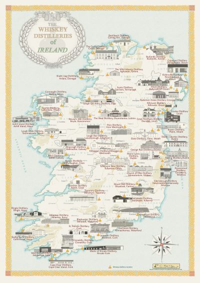 Whiskey Map Of Ireland