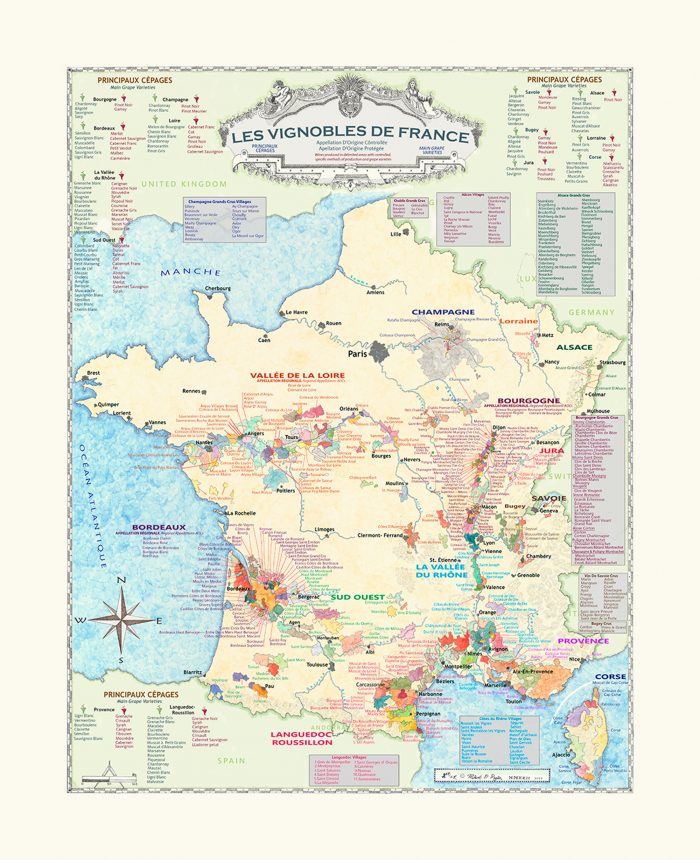 Map of French wine regions