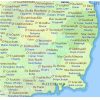 inset of Family names of Ireland map