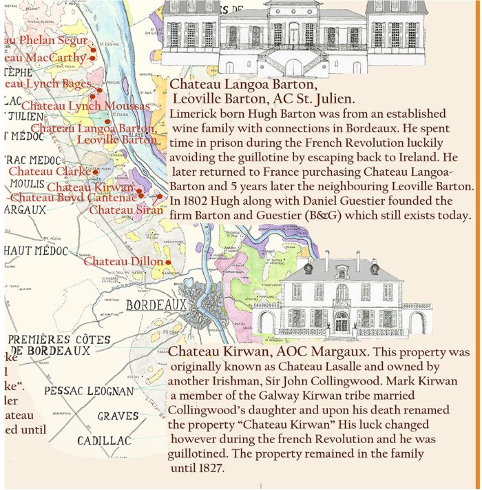 Close up of Irish chateaux of Bordeaux